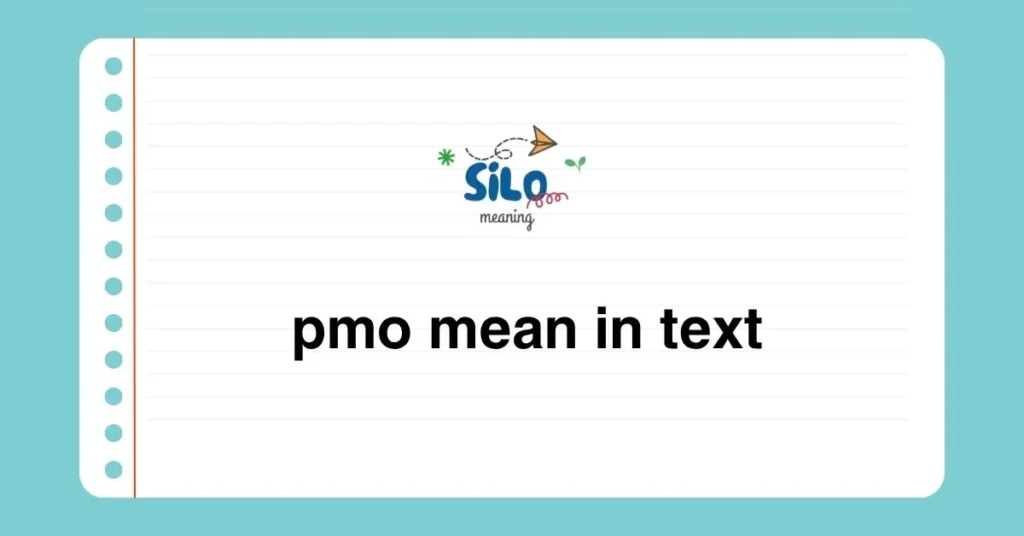 pmo mean in text
