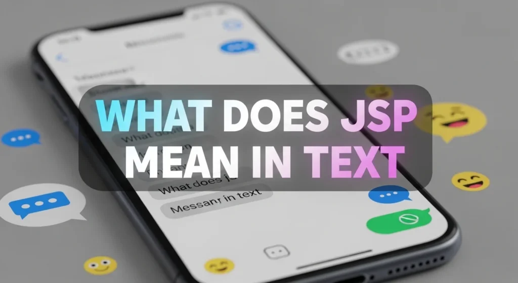 what does jsp mean in text