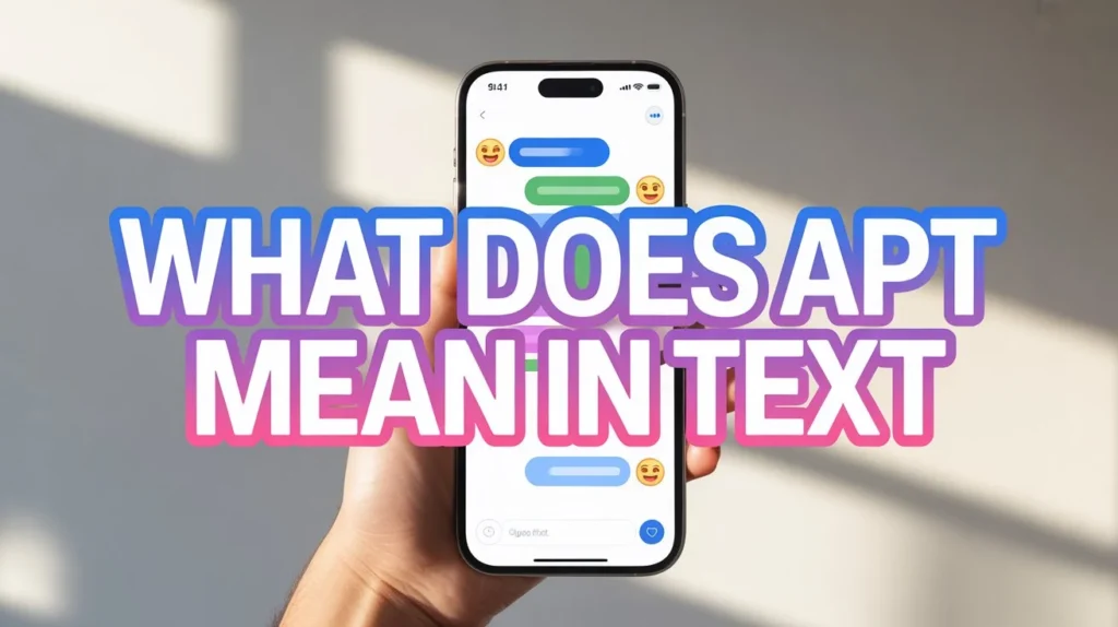 what does apt mean in text
