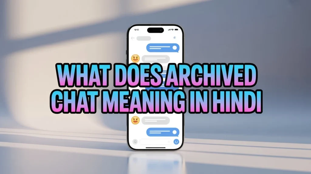 what does archived chat in whatsapp