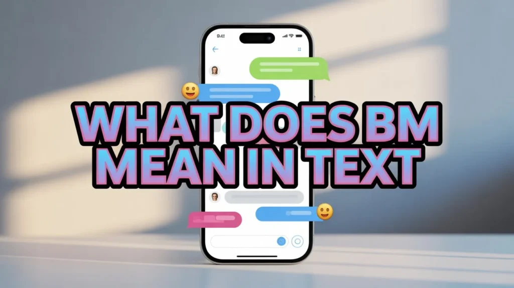 what does bm slang