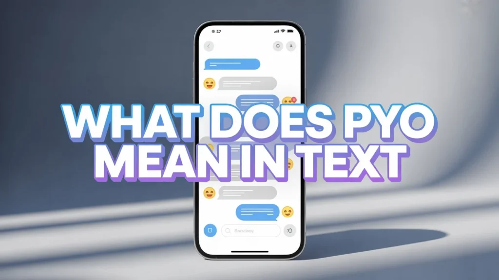 what does pyo mean in text