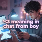 <3 meaning in chat from boy