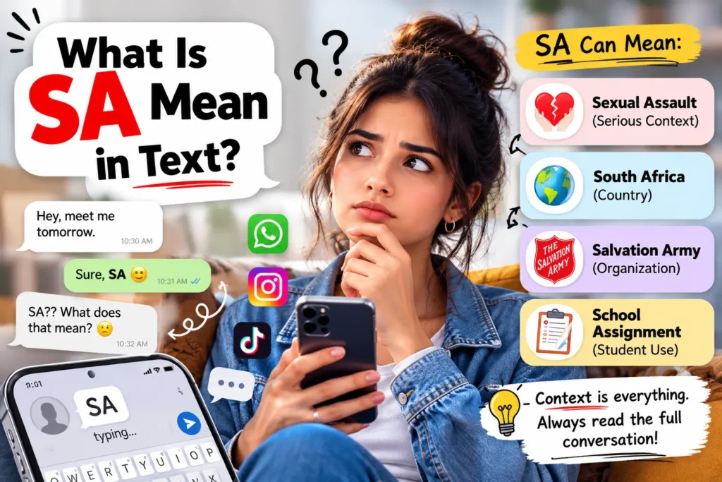 What Is SA Mean in Text