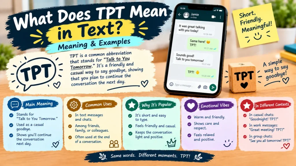 What Does TPT Mean in Text