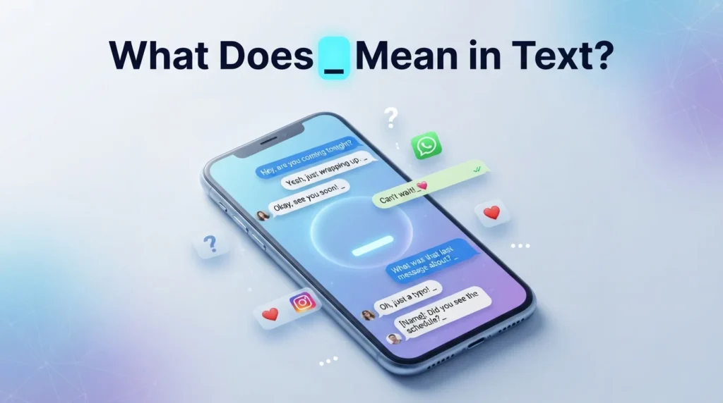 What Does _ Mean in Text