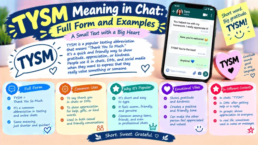TYSM Meaning in Cha