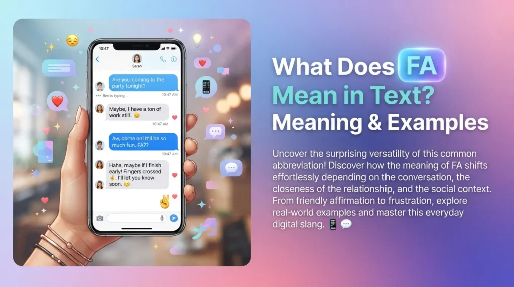 What Does FA Mean in Text