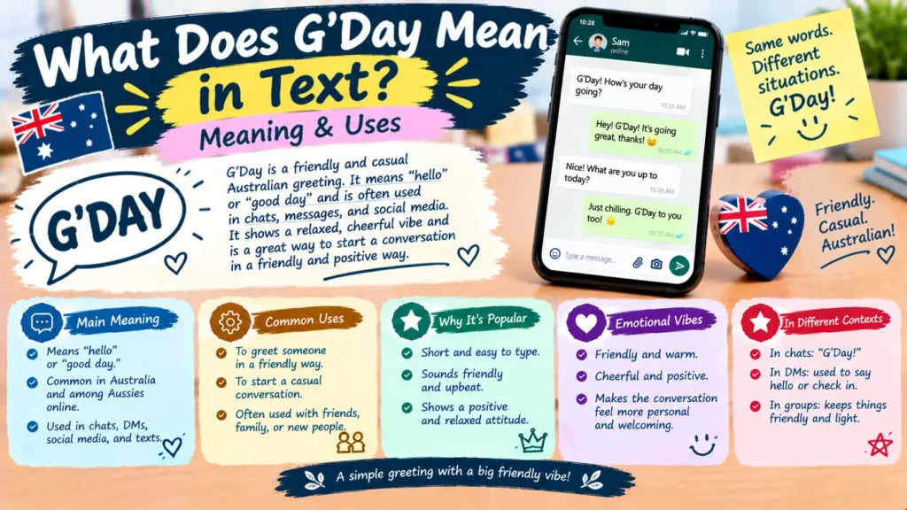 What Does G’Day Mean in Text