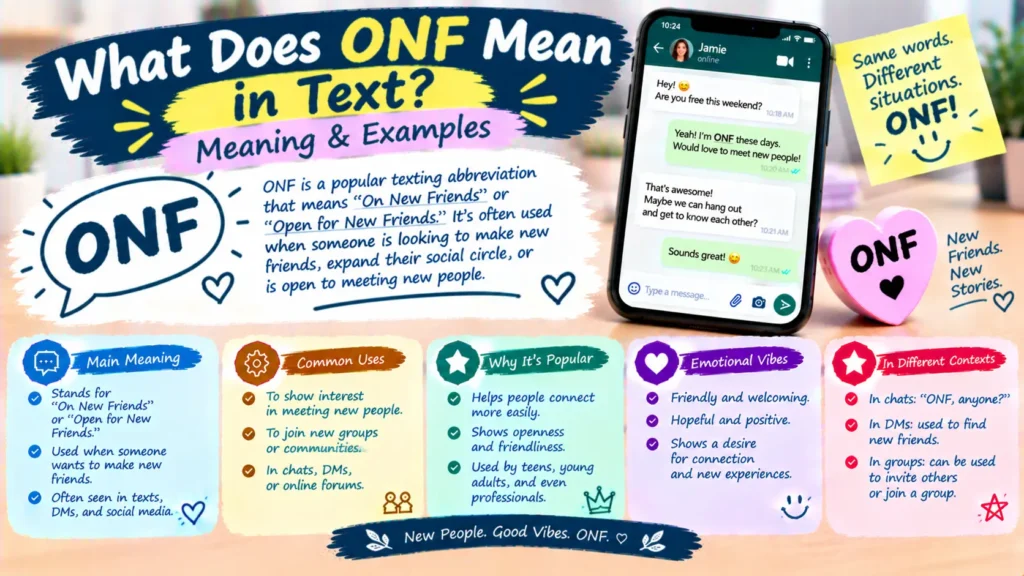 What Does ONF Mean in Text