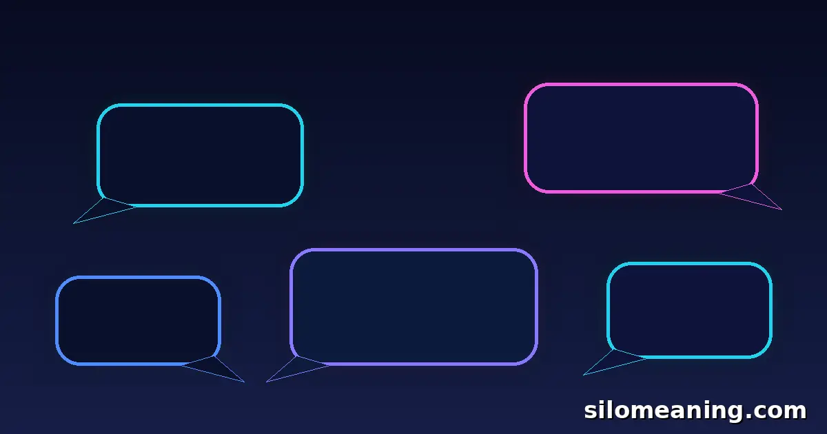 Glowing chat bubbles on a dark background representing texting conversations