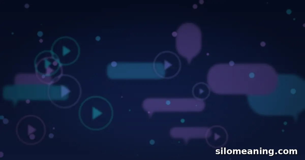 Social media play icons and chat bubbles on a dark background for the ISTG on TikTok section