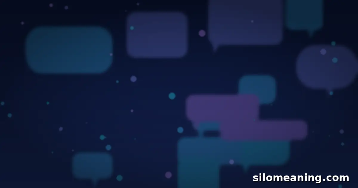 Glowing chat bubbles on a dark navy background for the What Does ISTG Stand For section